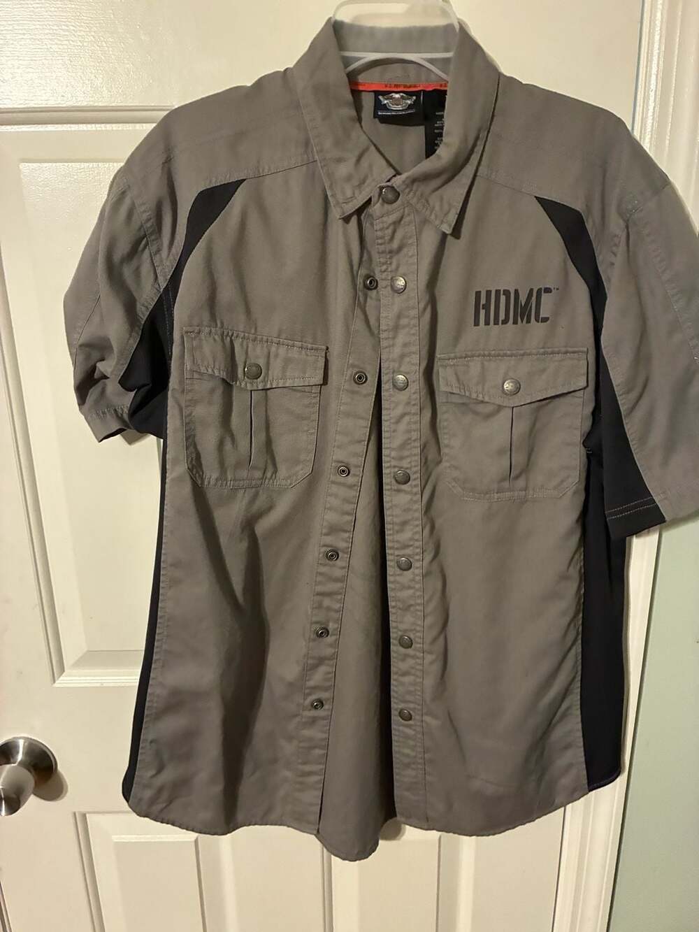 Harley Davidson HDMC Mechanics Shirt Size L Gray